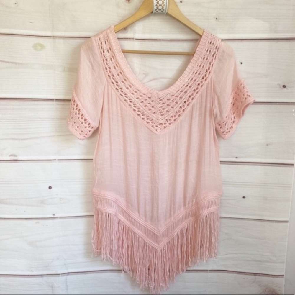 Crochet poncho dress